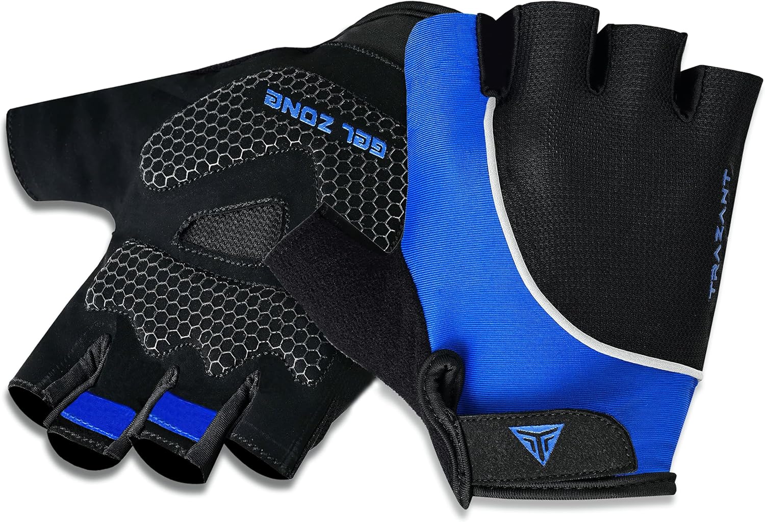 Half Finger Cycling Gloves Anti-Slip Bike Gloves Gel Padded Shock Absorbing Bicycle Riding Gloves for Men and Women Blue