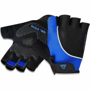 Half Finger Cycling Gloves Anti-Slip Bike Gloves Gel Padded Shock Absorbing Bicycle Riding Gloves for Men and Women Blue